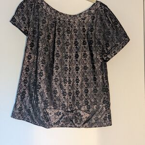 Marc By Marc Jacobs Black Boxy Short Sleeve Blouse